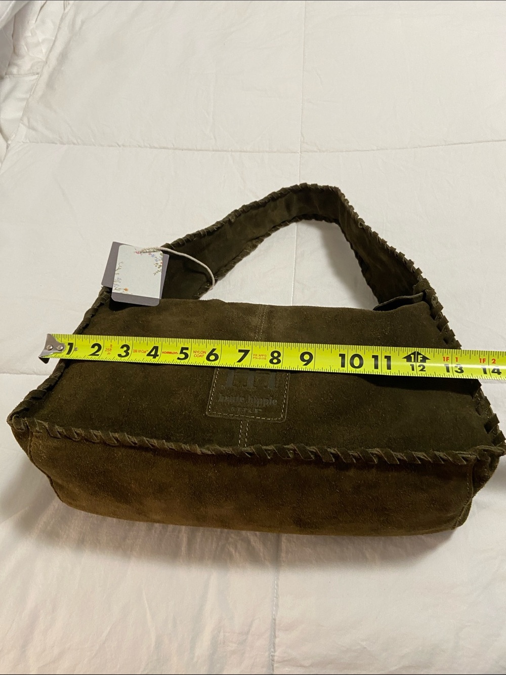 Haute Hippie Olive Green Braided Suede Hobo Shoulder Bag - Picture 8 of 15
